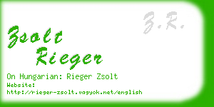 zsolt rieger business card